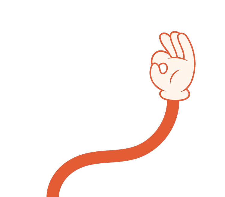 Illustrated okay hand